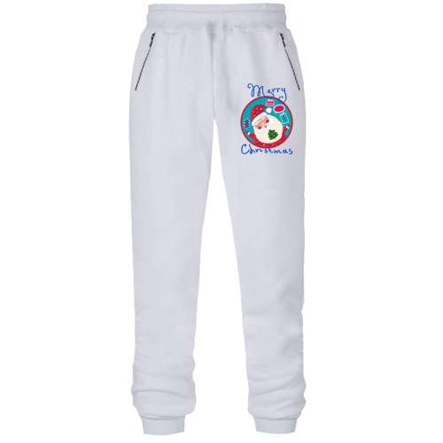 Штаны из футера без начеса Счастливого Рождества 3
