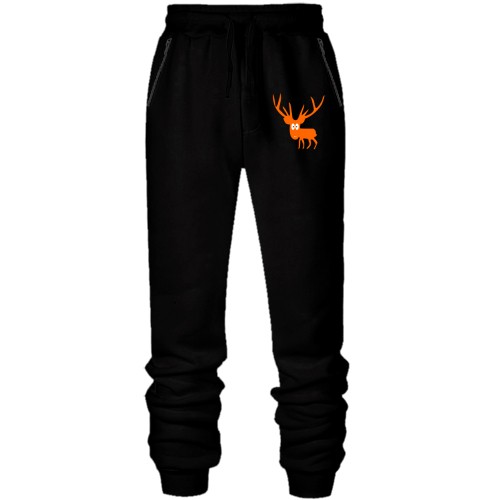 Штани з футера без начісу Лось