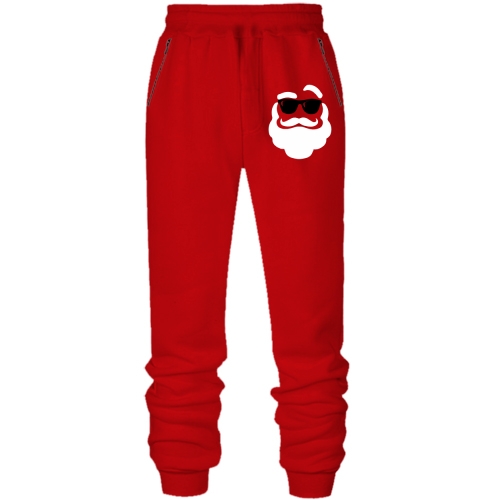 Штани з футера без начісу з Сантою в темних окулярах (Cool Santa)