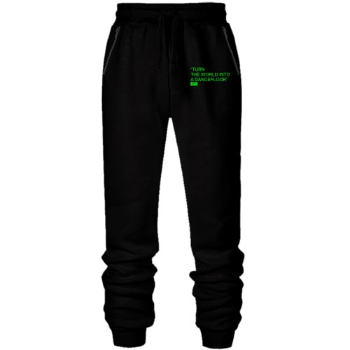 Штаны из футера без начеса Turn the world into a dancefloor000