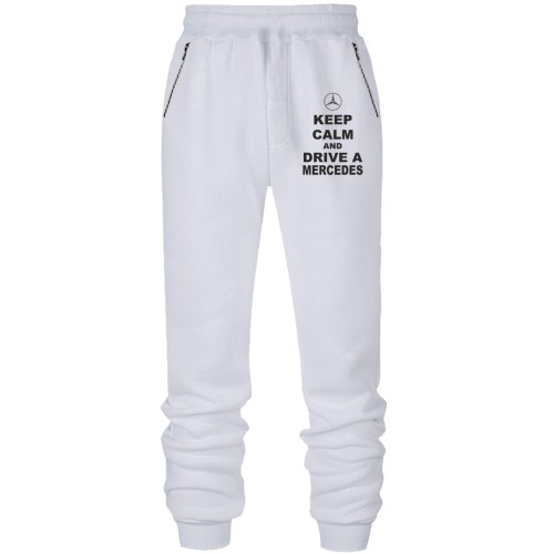 Штани з футера без начісу Keep calm and drive a Mercedes