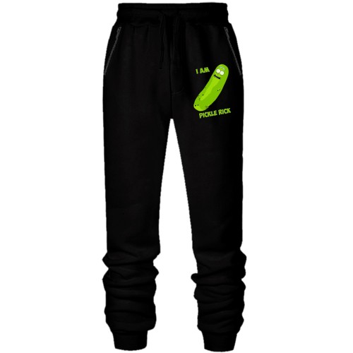 Штаны из футера без начеса I'm pickle Rick (3)
