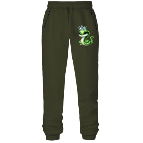 Штаны из футера без начеса Змея в короне