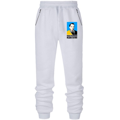 Штани з футера без начісу з Бандерою 