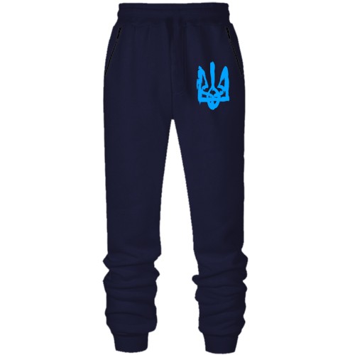 Штаны из футера без начеса с гербом Украины (стилизованный под краску)