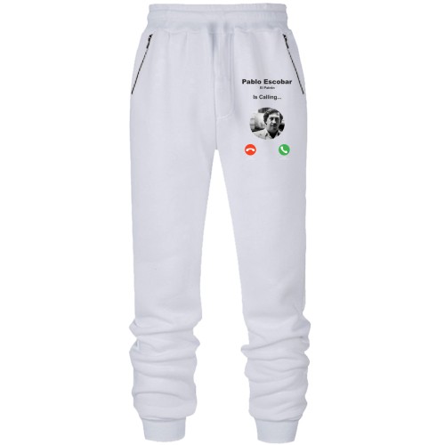 Штаны из футера без начеса Pablo Escobar is calling