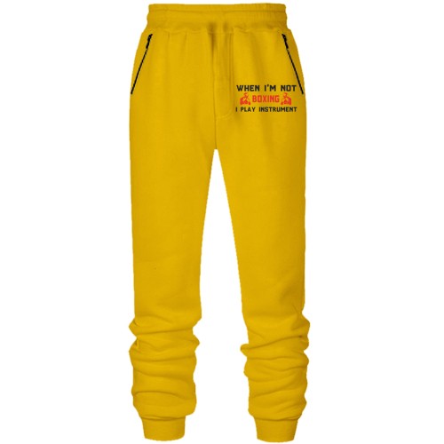Штаны из футера без начеса When i'm not boxing - I play instrument