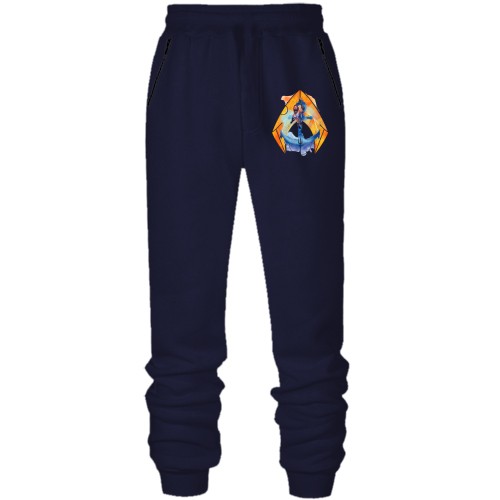 Штани з футера без начісу з логотипом Аквамена