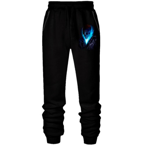 Штани з футера без начісу з силуетом примарного гонщика