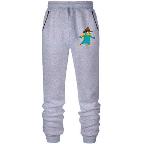 Штаны из футера без начеса с агентом Пэрри-утконосом