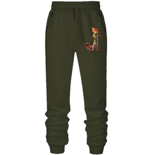 Штаны из футера без начеса с лисом из Зверополиса