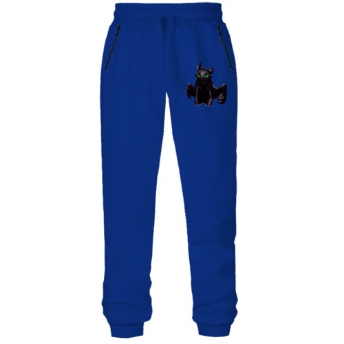 Штани з футера без начісу з дракончиком