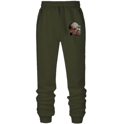 Штаны из футера без начеса со Снуп Догом