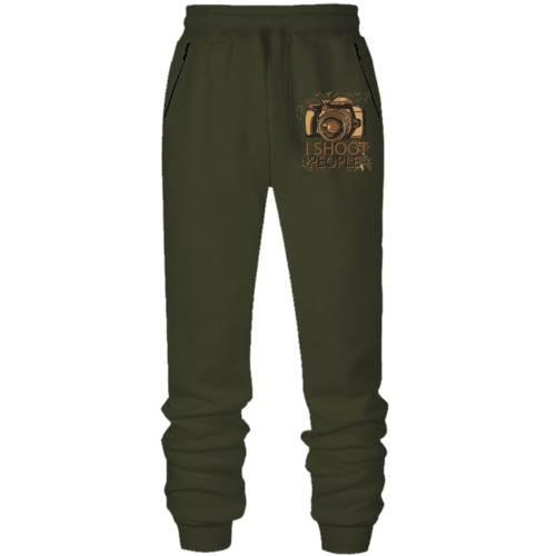 Штаны из футера без начеса i shoot people