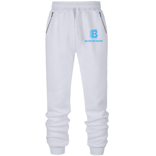 Штаны из футера без начеса Blockchain