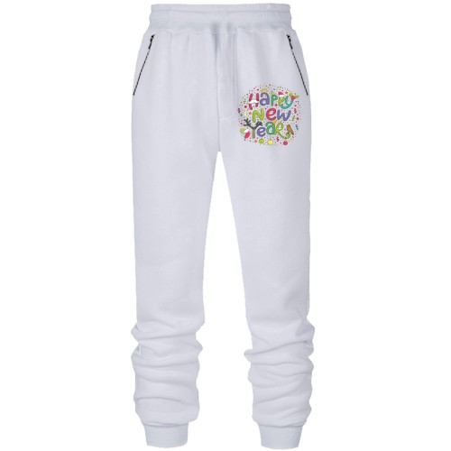 Штани з футера без начісу Happy New Year (2)