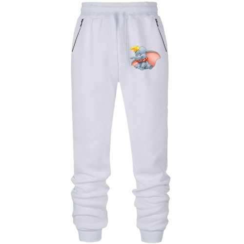 Штаны из футера без начеса со слоненком Дамбо