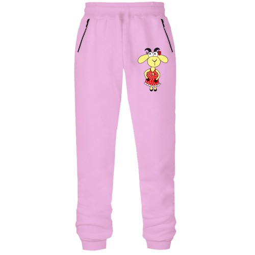 Штани з футера без начісу з кізкою