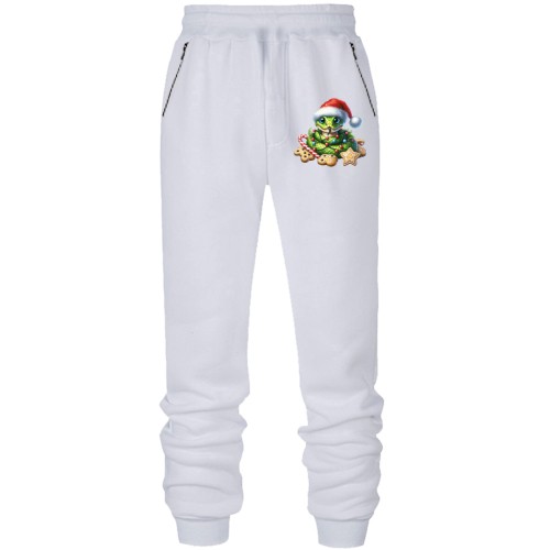 Штани з футера без начісу Новорічна змія з печивами