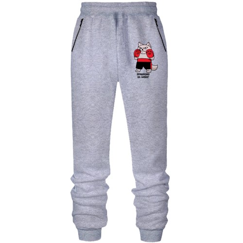 Штани з футера без начісу Кіт-боксер - працюємо на лапах