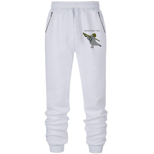 Штани з футера без начісу Укрпоштівський голуб