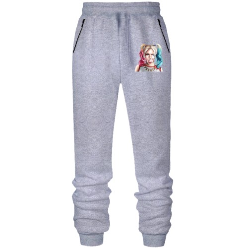 Штаны из футера без начеса с иллюстрацией Харли Квинн