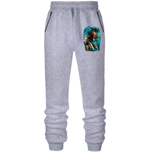 Штаны из футера без начеса с Хищником (арт)