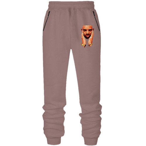 Штаны из футера без начеса с Drake полигонами