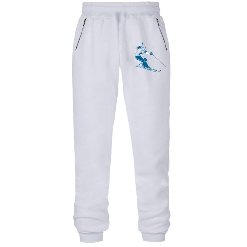 Штани з футера без начісу з дівчиною лижником