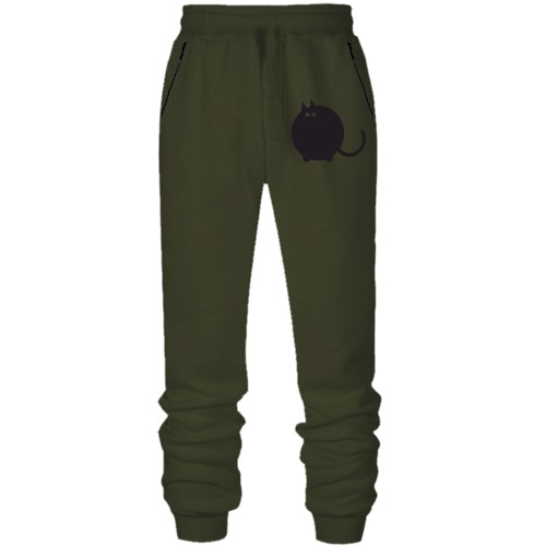 Штани з футера без начісу з товстим котом