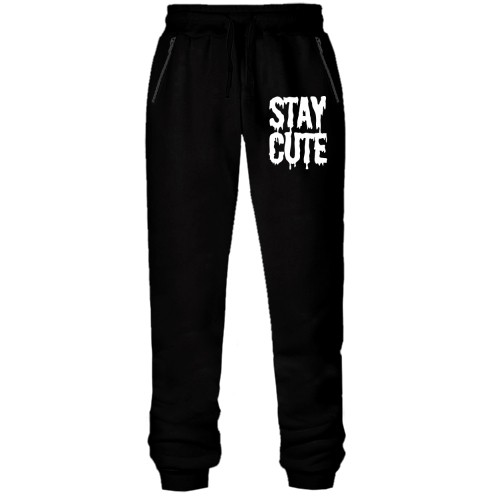 Штани з футера без начісу stay cute