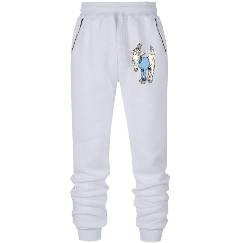 Штани з футера без начісу з козою