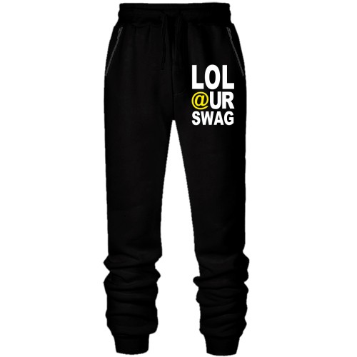Штани з футера без начісу Lol our Swag