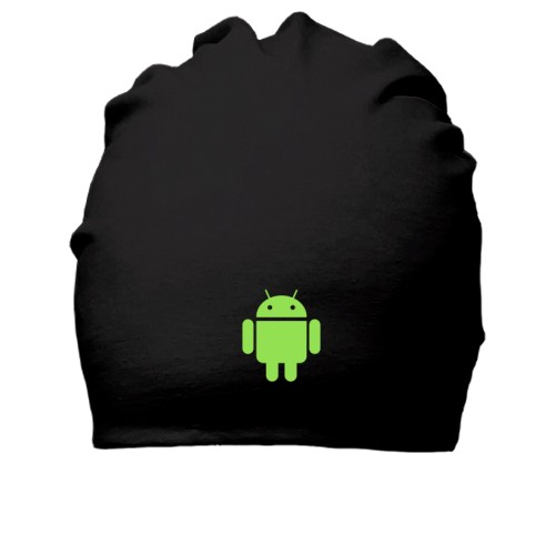 Бавовняна шапка із зеленим роботом Android