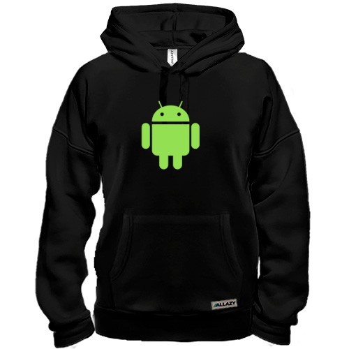 Толстовка с зеленым роботом Android