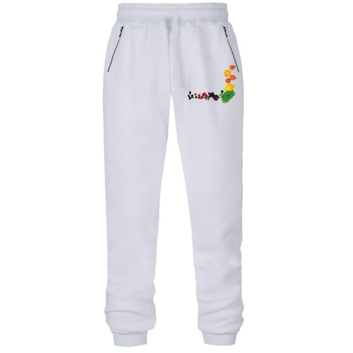 Штаны из футера без начеса Фруктовая рамка