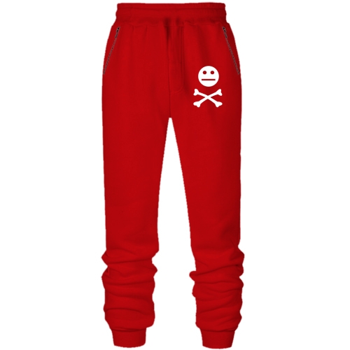 Штаны из футера без начеса череп смайл