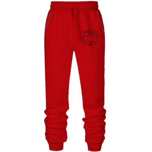 Штани з футера без начісу Хрюша Давинчи