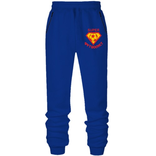 Штани з футера без начісу супер футболіст