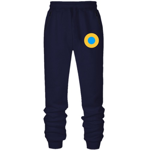 Штани з футера без начісу із тактичним знаком ВПС України