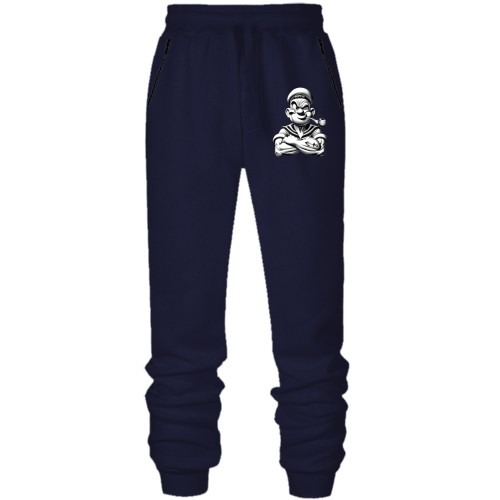 Штаны из футера без начеса Моряк Попай (2)