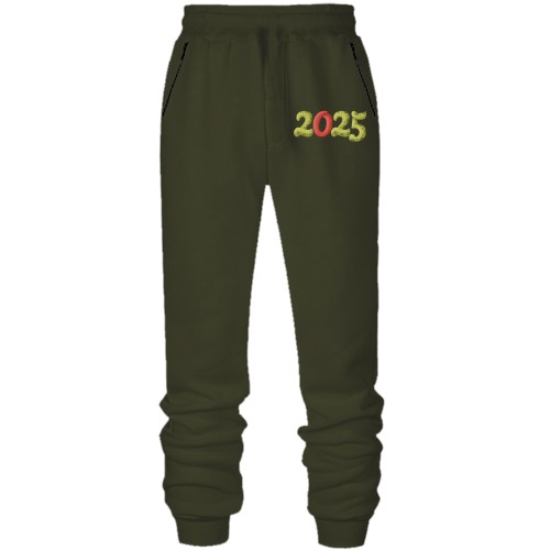 Штани з футера без начісу 2025 у стилі змії