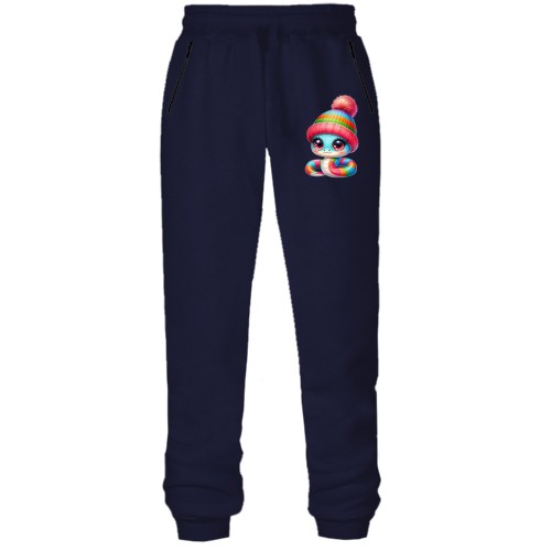 Штани з футера без начісу Змієня в шапочці