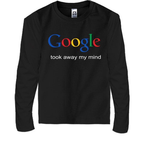 Дитячий лонгслів з логотипом «Google» та написом «took away my mind»