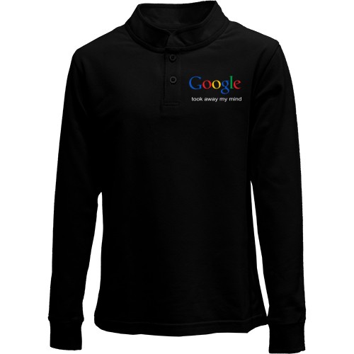 Детский лонгслив поло с логотипом «Google» и надписью «took away my mind»