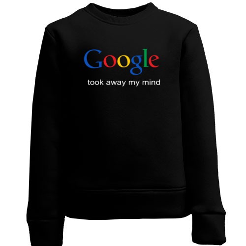 Детский свитшот с логотипом «Google» и надписью «took away my mind»