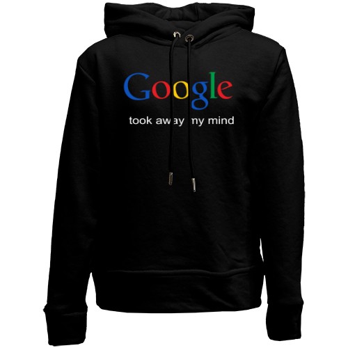 Детское худи без начеса с логотипом «Google» и надписью «took away my mind»