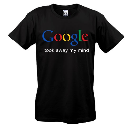Мужская футболка с логотипом «Google» и надписью «took away my mind»