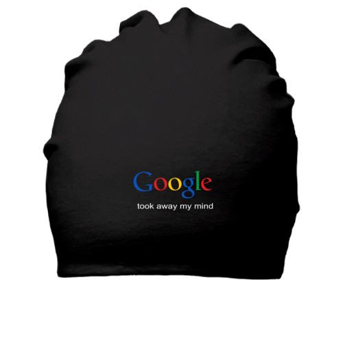 Хлопковая шапка с логотипом «Google» и надписью «took away my mind»
