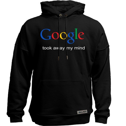 Худи без начеса с логотипом «Google» и надписью «took away my mind»